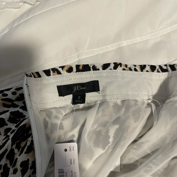 💗 NWT J.Crew leopard midi skirt - SIZE 2 - Picture 6 of 7